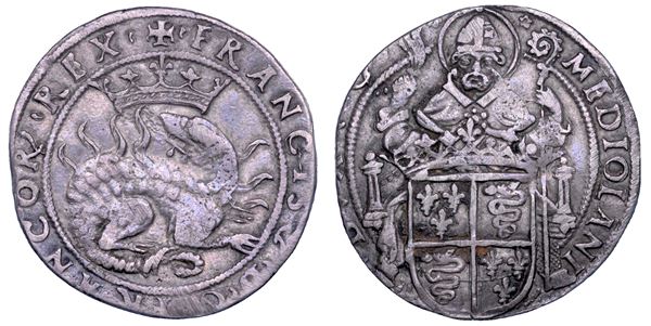 MILANO. FRANCESCO I D'ANGOULEME, 1515-1521. Grosso da 6 Soldi.