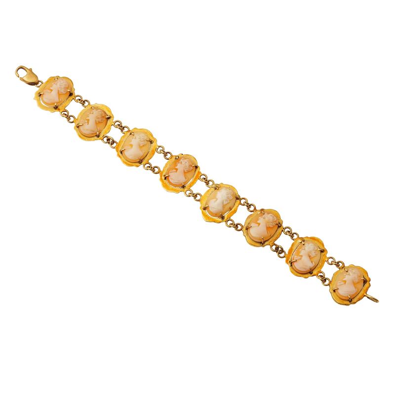 Cameo and gold bracelet  - Auction Jewels - Cambi Casa d'Aste