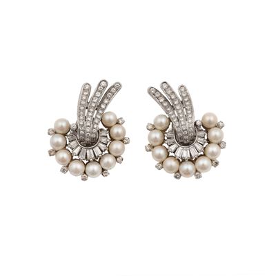 Orecchini con Perle e Diamanti