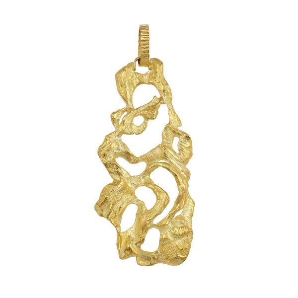 Gold pendent. Signed Sforza