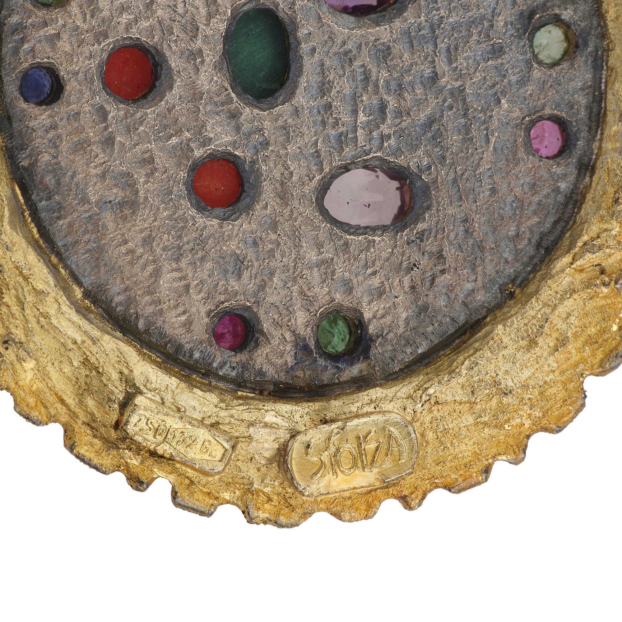 Sforza. Pendente con Lapislazzuli, Perle, Coralli, Turchese e Gem Set