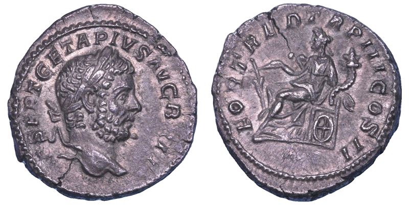 GETA (Augusto), 209-212. Denario, 211. Roma.  - Auction Numismatics - Cambi Casa d'Aste