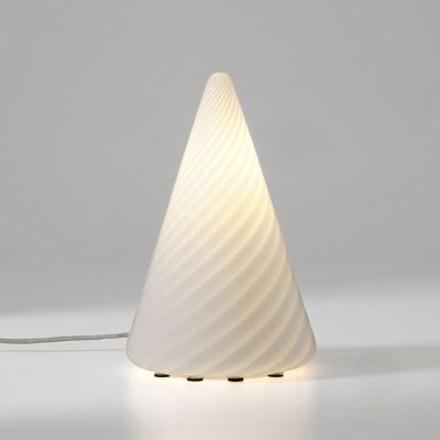 Produzione italiana, Lampada da tavolo in vetro (produzione ca. 1970)