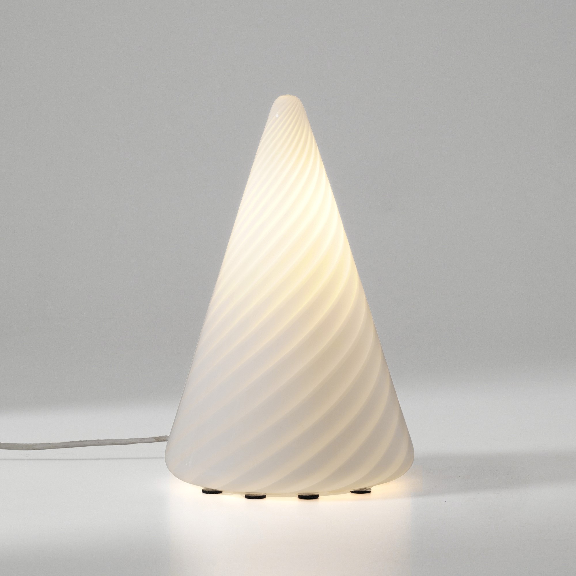 Produzione italiana, Lampada da tavolo in vetro (produzione ca. 1970)