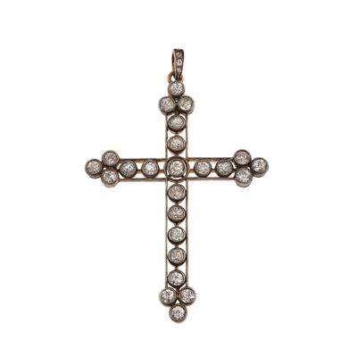Pendente "croce" con Diamanti di Vecchio Taglio