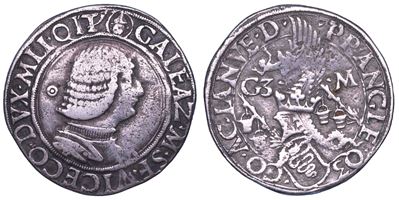 Galeazzo Maria Sforza, Testone o lira (1466-1476)