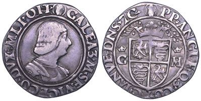 Galeazzo Maria Sforza, Mezzo testone del 1466-1476