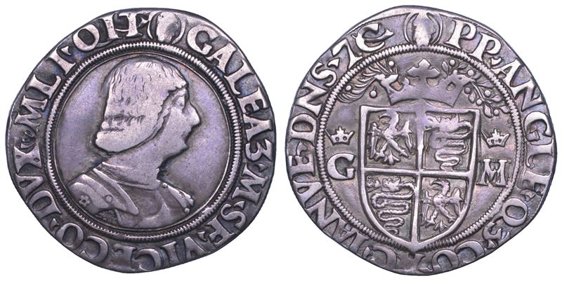 MILANO. GALEAZZO MARIA SFORZA, 1466-1476. Mezzo testone.  - Asta Numismatica - Cambi Casa d'Aste