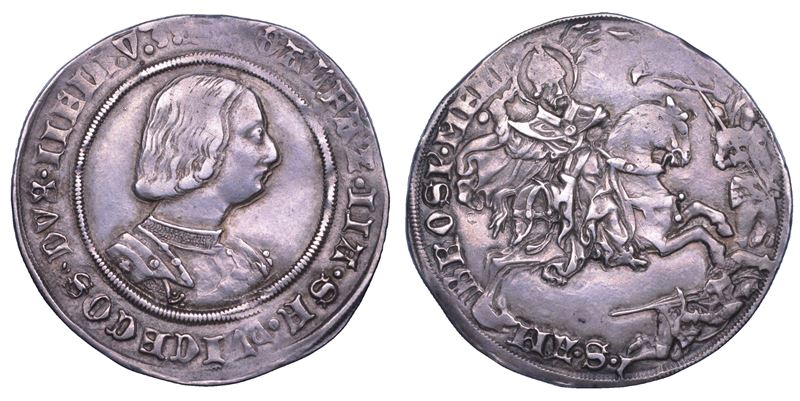 MILANO. GALEAZZO MARIA SFORZA, 1466-1476. Grosso da 8 Soldi.  - Auction Numismatics - Cambi Casa d'Aste