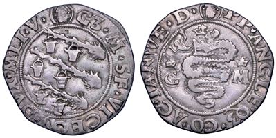 Galeazzo Maria Sforza, Grosso da 5 soldi, 1466-1476