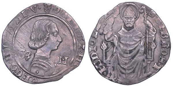 MILANO. GALEAZZO MARIA SFORZA, 1466-1476. Grosso da 4 soldi.