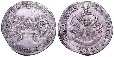 Reggenza di Ludovico Maria Sforza, Grosso da 5 soldi, Milano, 1480-1494