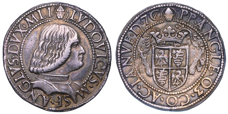 MILANO. LUDOVICO MARIA SFORZA (DETTO IL MORO), 1494-1499. Testone (o Grosso da 20 Soldi).  - Asta Numismatica - Cambi Casa d'Aste