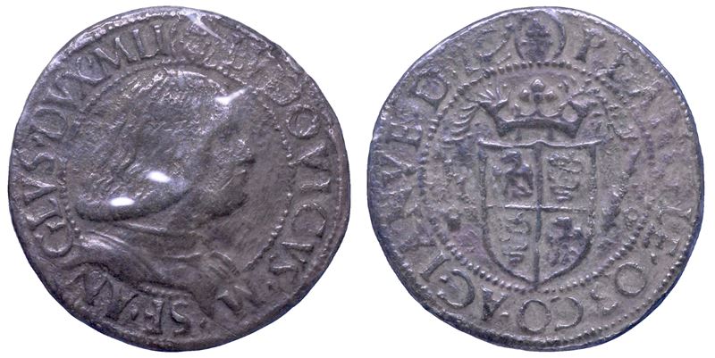 MILANO. LUDOVICO MARIA SFORZA (DETTO IL MORO), 1494-1499. Falso d'epoca in rame del testone.  - Asta Numismatica - Cambi Casa d'Aste