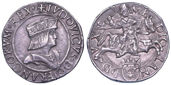 MILANO. LUDOVICO XII D'ORLEANS, 1500-1512. Testone.