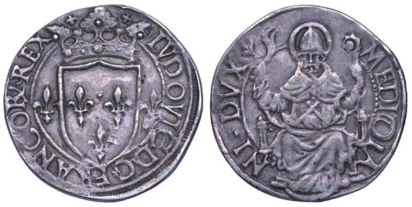 MILANO. LUDOVICO XII D'ORLEANS, 1500-1512. Grossone (o testone).