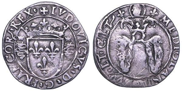 MILANO. LUDOVICO XII D'ORLEANS, 1500-1512. Grosso regale da 5 soldi.