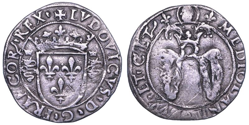 MILANO. LUDOVICO XII D'ORLEANS, 1500-1512. Grosso regale da 5 soldi.  - Asta Numismatica - Cambi Casa d'Aste