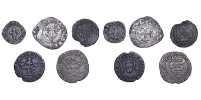 LUDOVICO XII D'ORLEANS, Lotto di cinque monete (1500-1512)