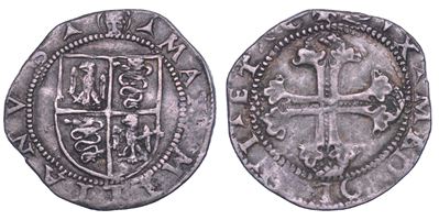 Massimiliano Maria Sforza, Scudo inquartato con l'aquila imperiale e la biscia viscontea, 1512-15...
