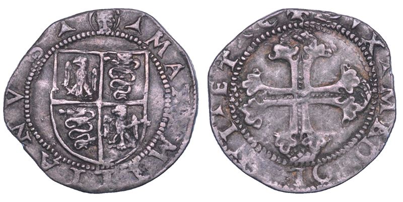 MILANO. MASSIMILIANO MARIA SFORZA, 1512-1515. Sesino.  - Auction Numismatics - Cambi Casa d'Aste