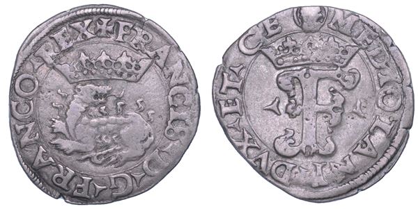 MILANO. FRANCESCO I D'ANGOULEME, 1515-1521. Grosso da soldi 3.