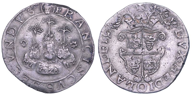 MILANO. FRANCESCO II SFORZA. 1521-1535. Grosso da soldi 10, detto semprevivo.  - Asta Numismatica - Cambi Casa d'Aste