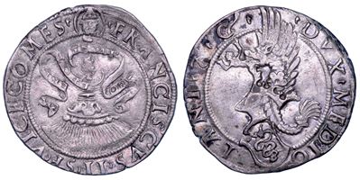 Francesco II Sforza, Grosso da soldi 3, 1521-1535