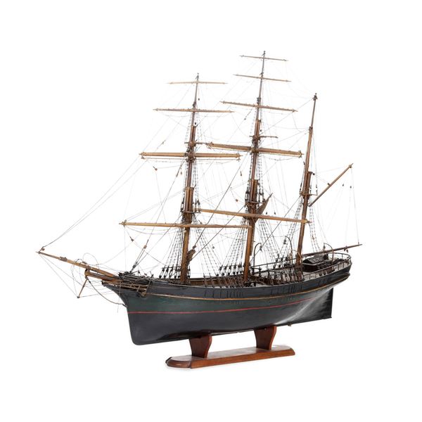 Modello di veliero a tre alberi. Italia XX secolo