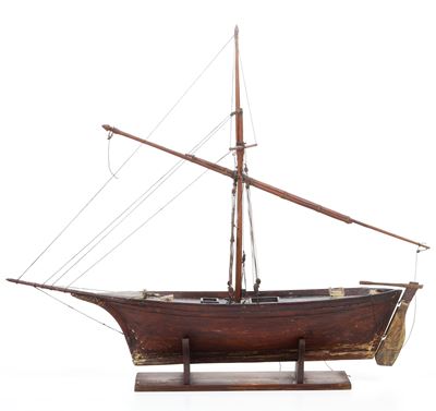 Modello di barca, XX secolo, legno e metallo