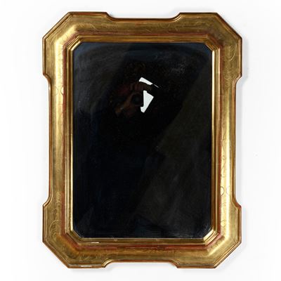 Specchiera con cornice in legno dorato, dimensioni 70 x 90,5 cm