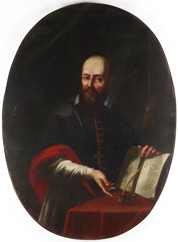 Scuola del XVII secolo Ritratto di prelato