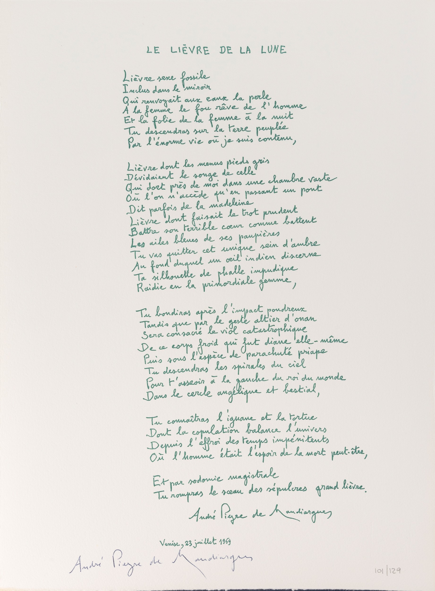 Enrico Baj - Andrè Pieyre De Mandiargues - Baj e Mandiargues, Le lièvre de la lune