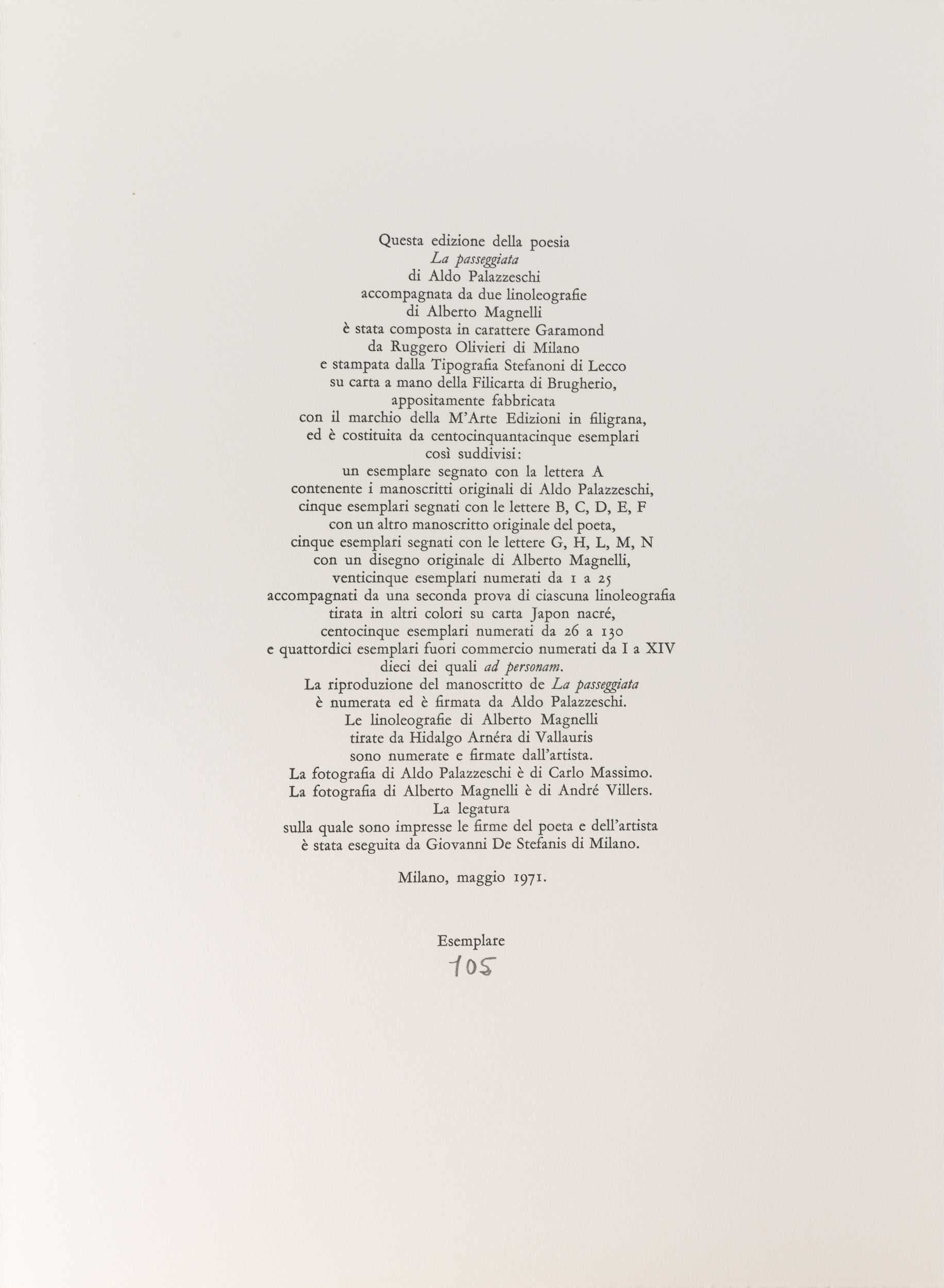 Alberto Magnelli - Aldo Palazzeschi - Magnelli - Palazzeschi, La passeggiata (libro d'artista con...