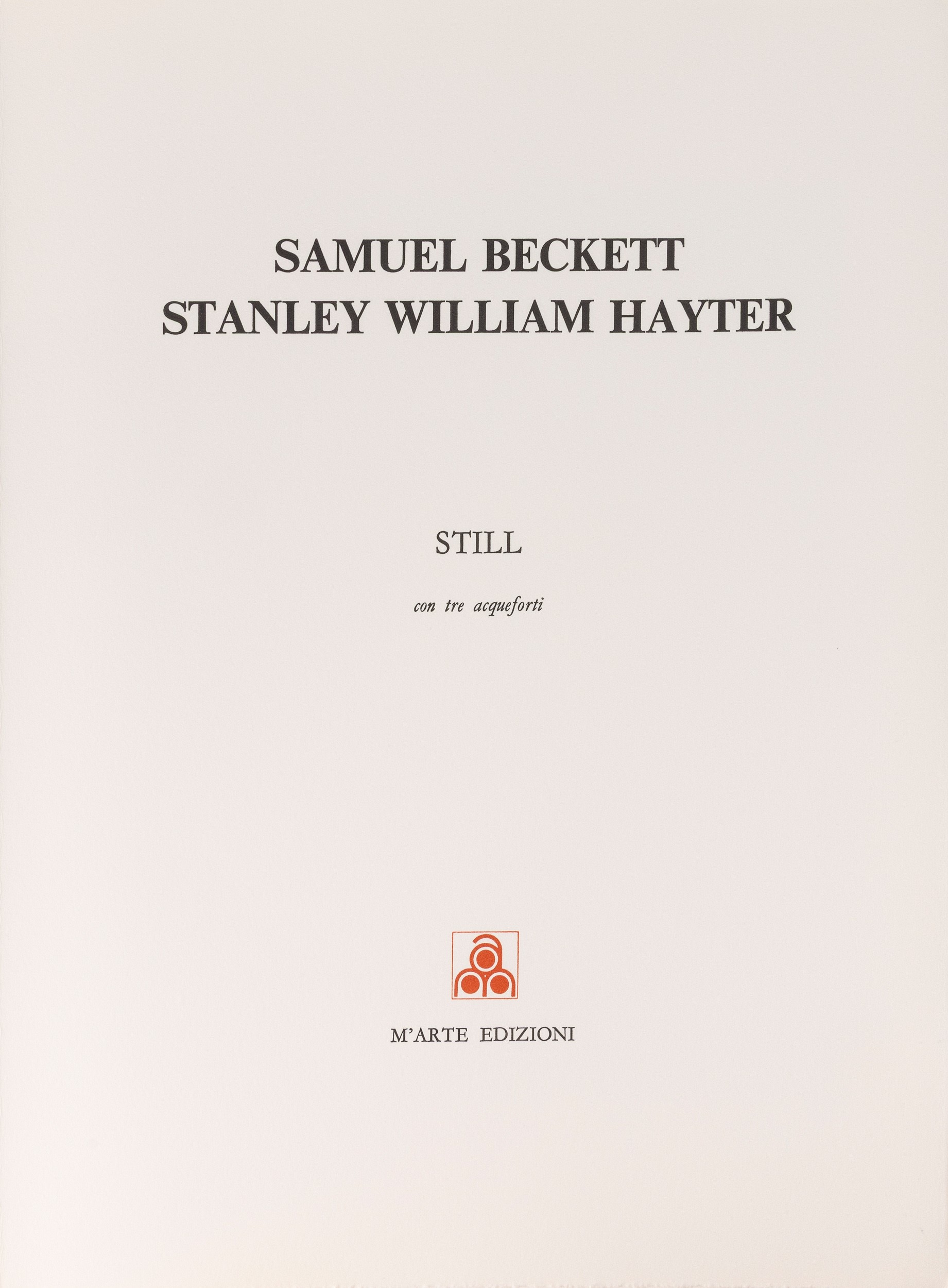 Stanley William Hayter - Samuel Beckett - Hayter & Beckett, Still (libro d'artista con tre acquaf...