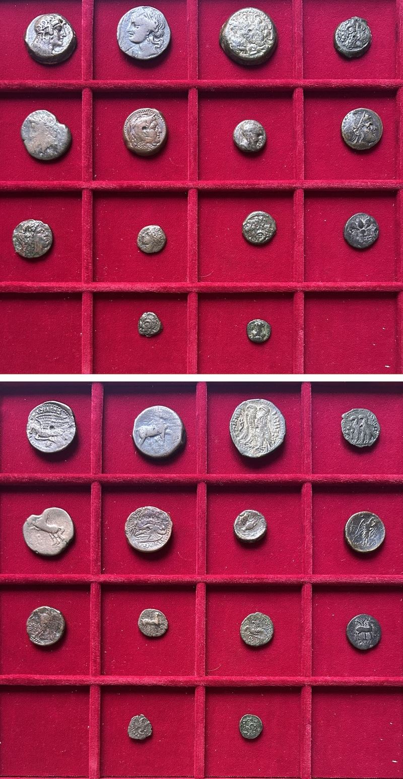 AREA GRECA. Lotto di quattordici monete.