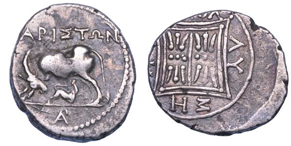 ILLIRIA - APOLLONIA. Dracma, anni 80/70-48 a.C.