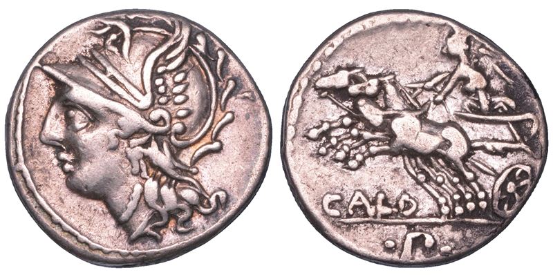 COILIA. C. COELIUS CALDUS. 104 a.C. Denario.