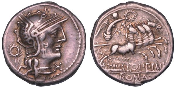 OPIMIA. M. Opimius, 131 a. C. Denario.