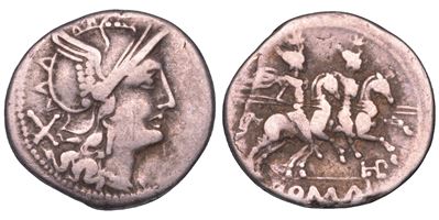 Plautius Hypsaeus, Denario (194-190 a.C.)