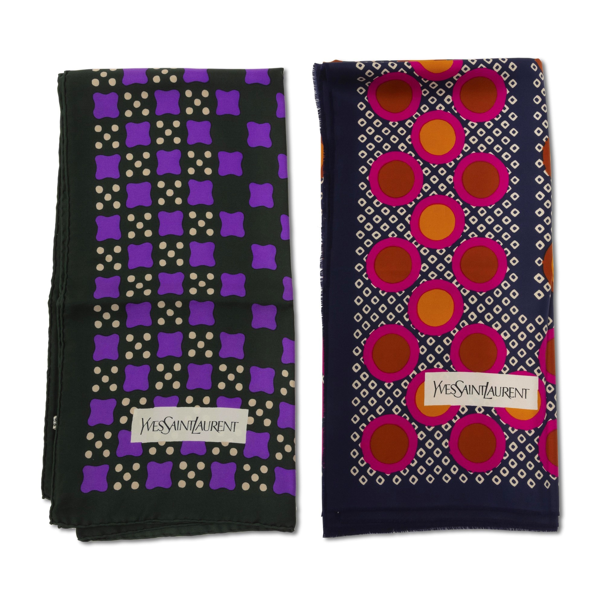 Yves Saint Laurent - Due foulard in seta