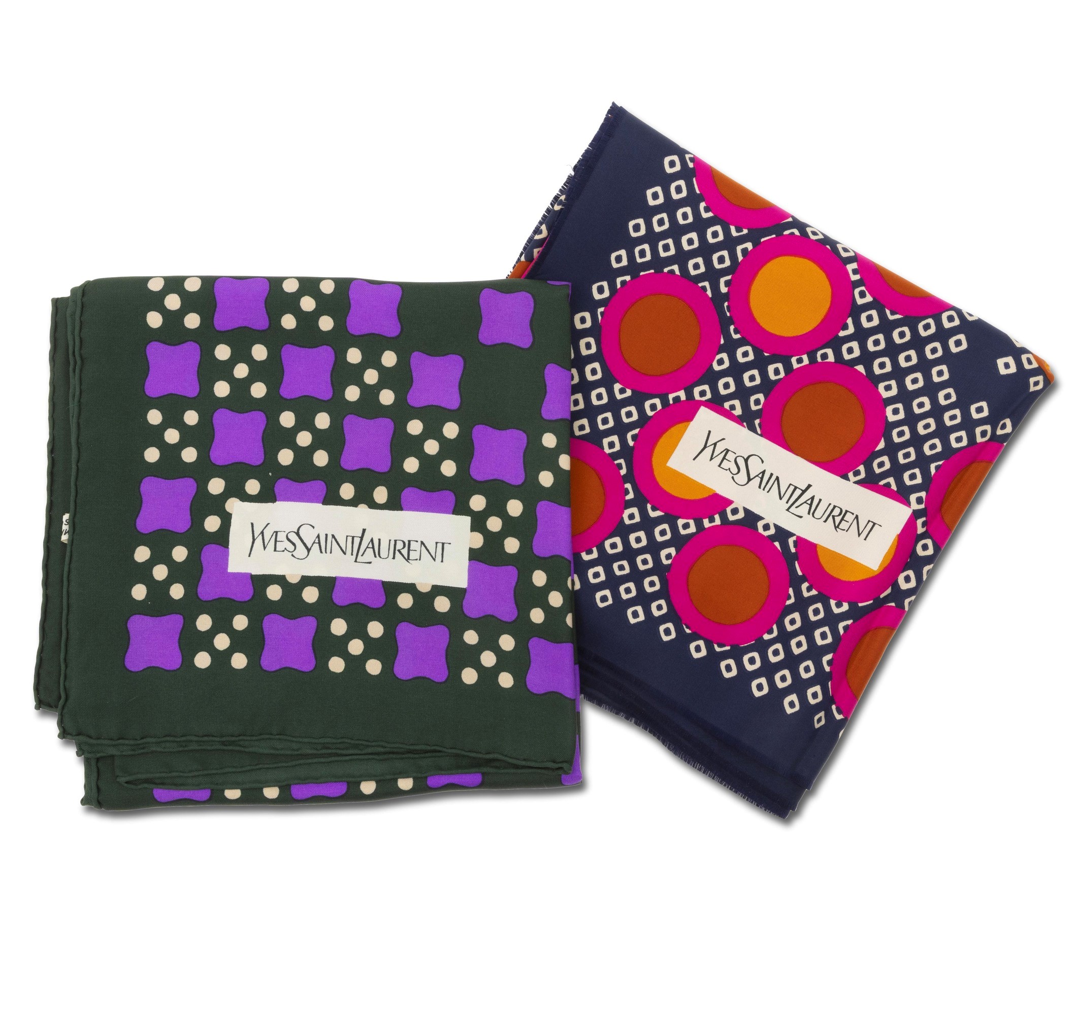 Yves Saint Laurent - Due foulard in seta
