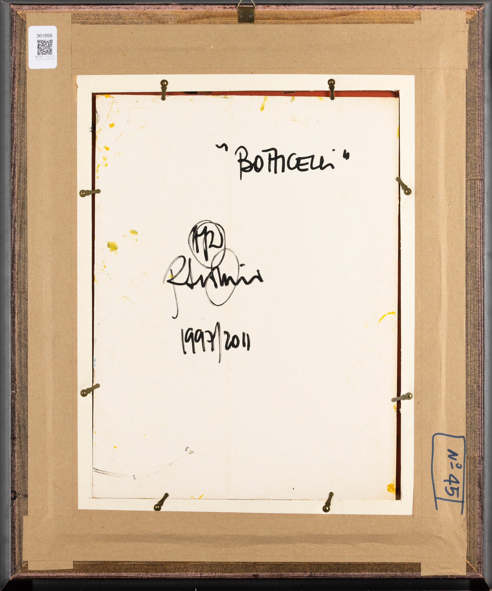 Roberto Miniati - Botticelli - tecnica mista su cartoncino