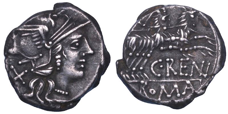 RENIA. C. Renius, 138 a.C. Denario.  - Auction Numismatics - Cambi Casa d'Aste