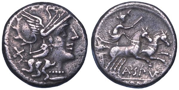 SPURILIA. A. Spurilius. 139 a.C. Denario.