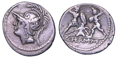 Q. Minucius M.f. Thermus, Denario, 103 a.C.