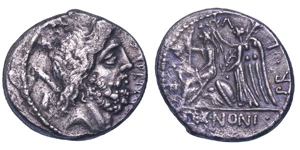 NONIA. Nonius Sufenas. Denario, 57 a.C.