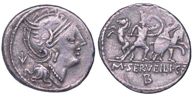 SERVILIA. M. Servilius, 100 a.C. Denario.  - Asta Numismatica - Cambi Casa d'Aste