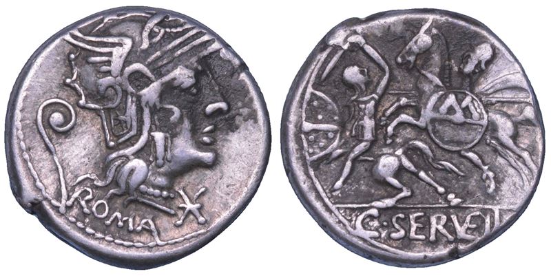 SERVILIA. C. Servilius Vartia, 127 a.C. Denario.  - Asta Numismatica - Cambi Casa d'Aste