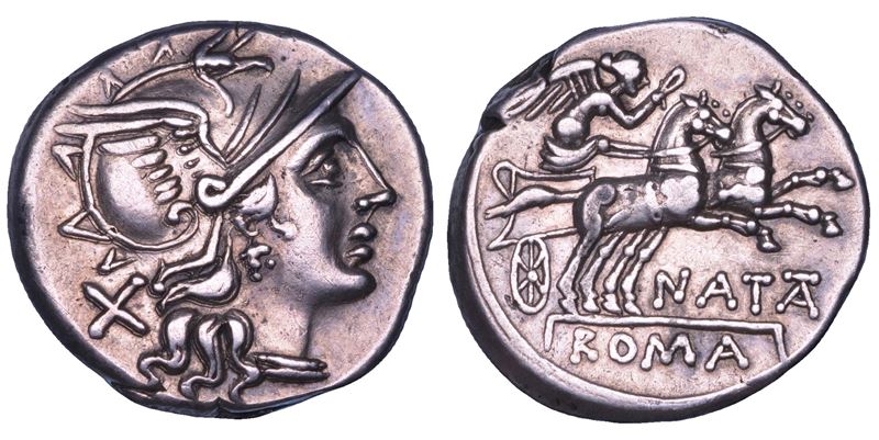 PINARIA. Pinarius Natta, 149 a.C. Denario.  - Asta Numismatica - Cambi Casa d'Aste